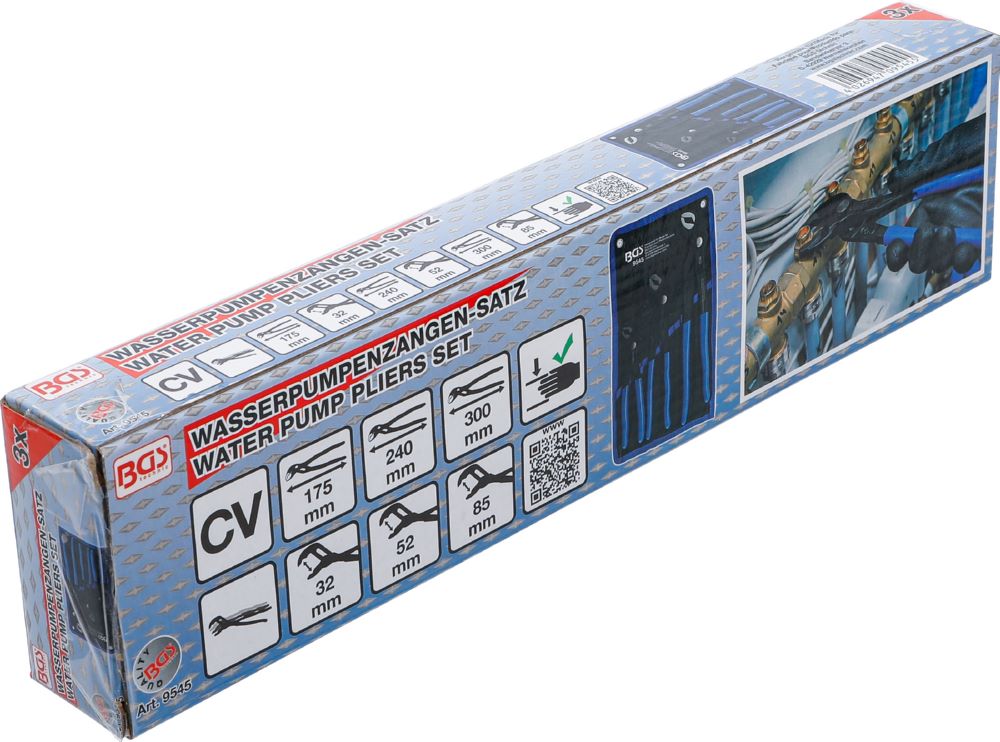 Produktbild BGS Wasserpumpenzangen Satz arretierbar 175 / 240 / 300 mm 3 teilig bild 7
