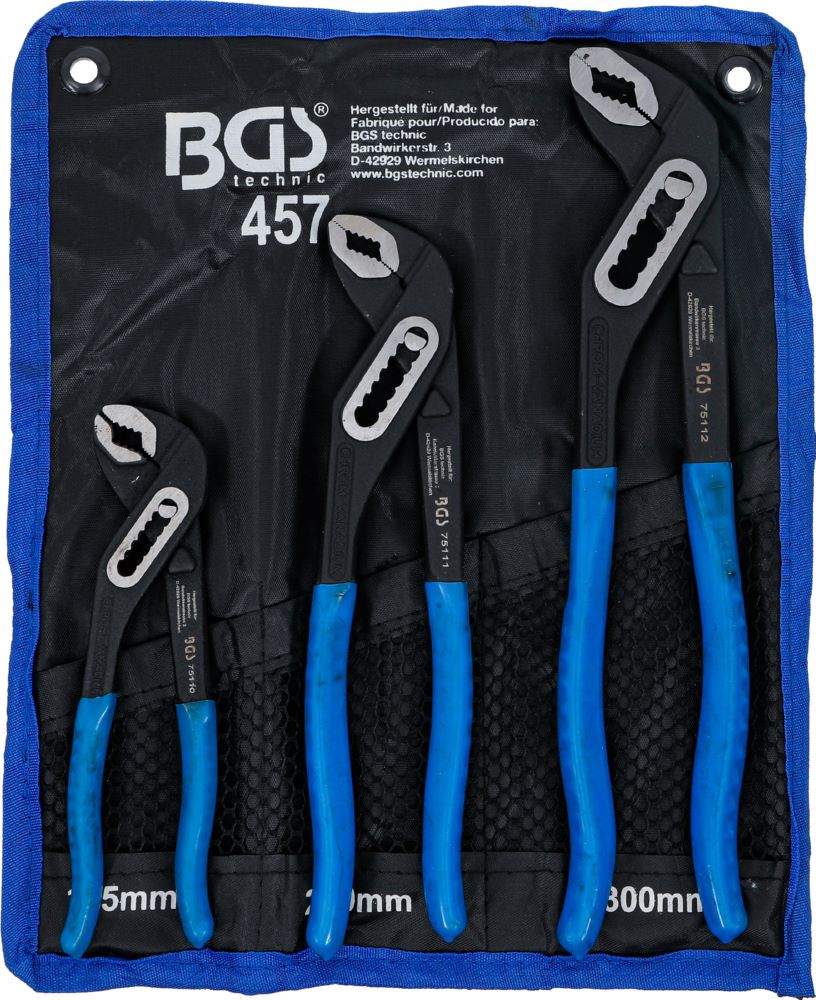 Produktbild BGS Wasserpumpenzangen Satz 3 teilig Blau