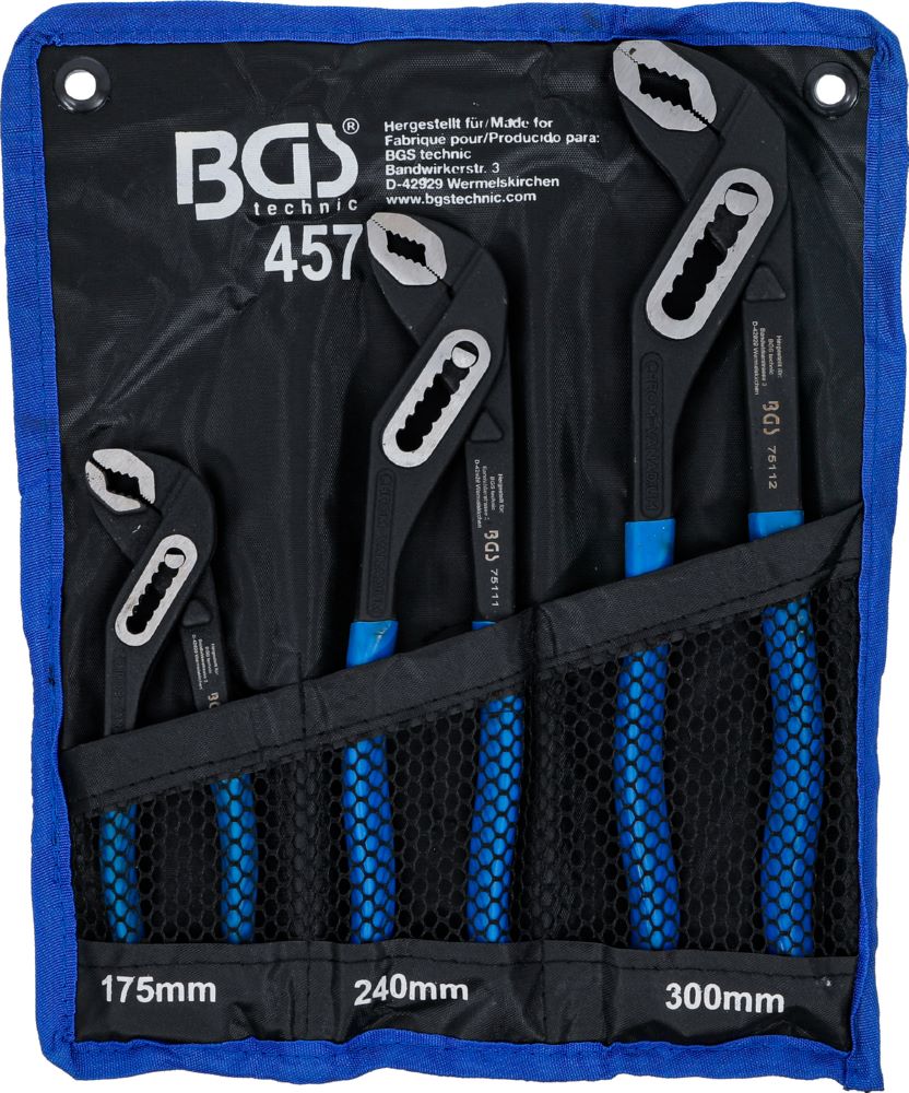Produktbild BGS Wasserpumpenzangen Satz 3 teilig Blau bild 6