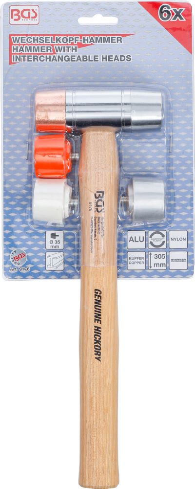 Produktbild BGS Wechselkopf Hammer Hickory Stiel Durchmesser 35 mm bild 4