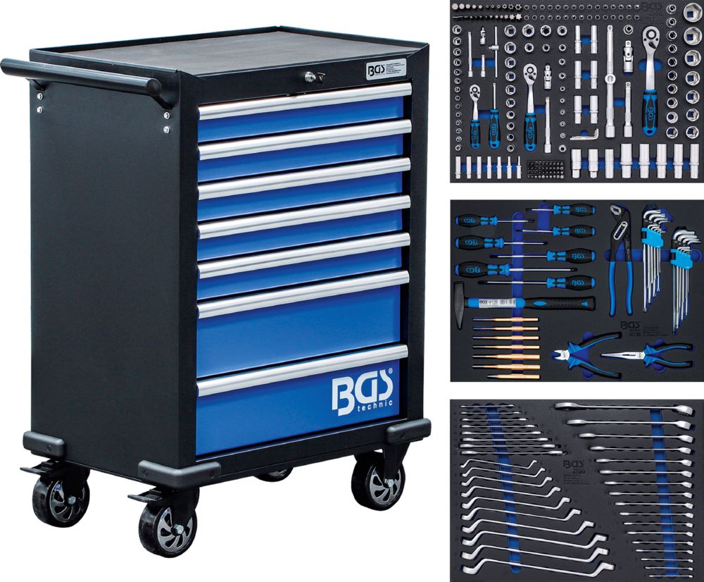 Produktbild BGS Werkstattwagen 7 Schubladen mit 263 Werkzeugen
