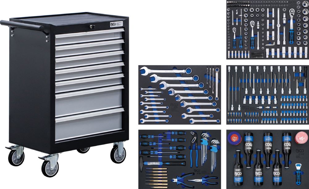 Produktbild BGS Werkstattwagen mit 7 Schubladen 354 teilig bild 1