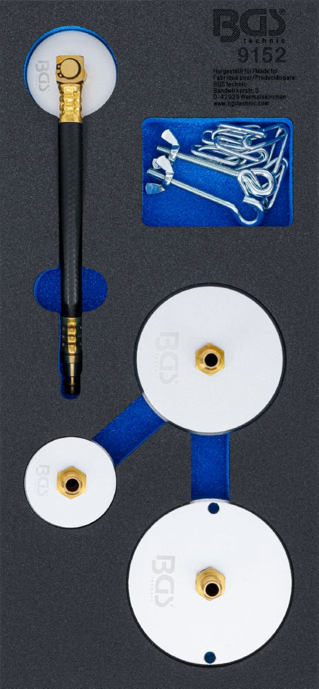 Produktbild BGS Werkstattwageneinlage 1/3 Adapter Satz für Druckluft Bremsenentlüfter 4 teilig bild 1