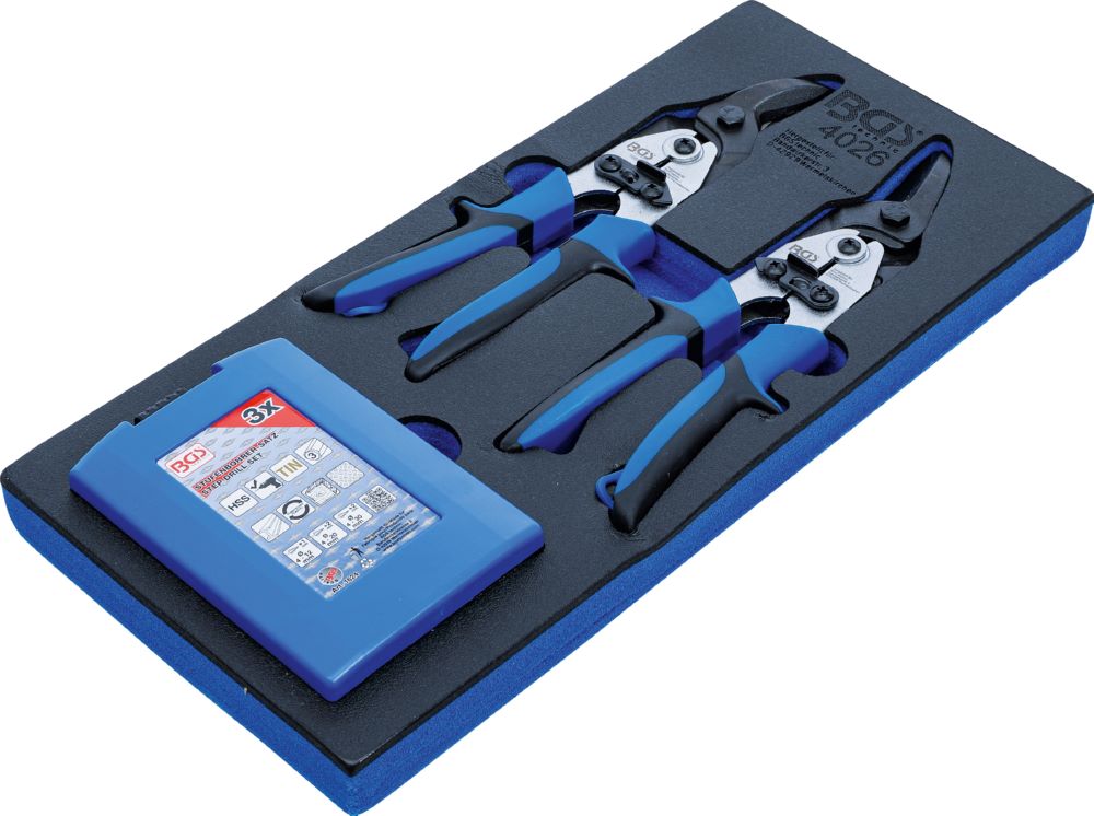 Produktbild Werkstattwageneinlage 1/3 Blechscheren, Stufenbohrer 5 teilig bild 2