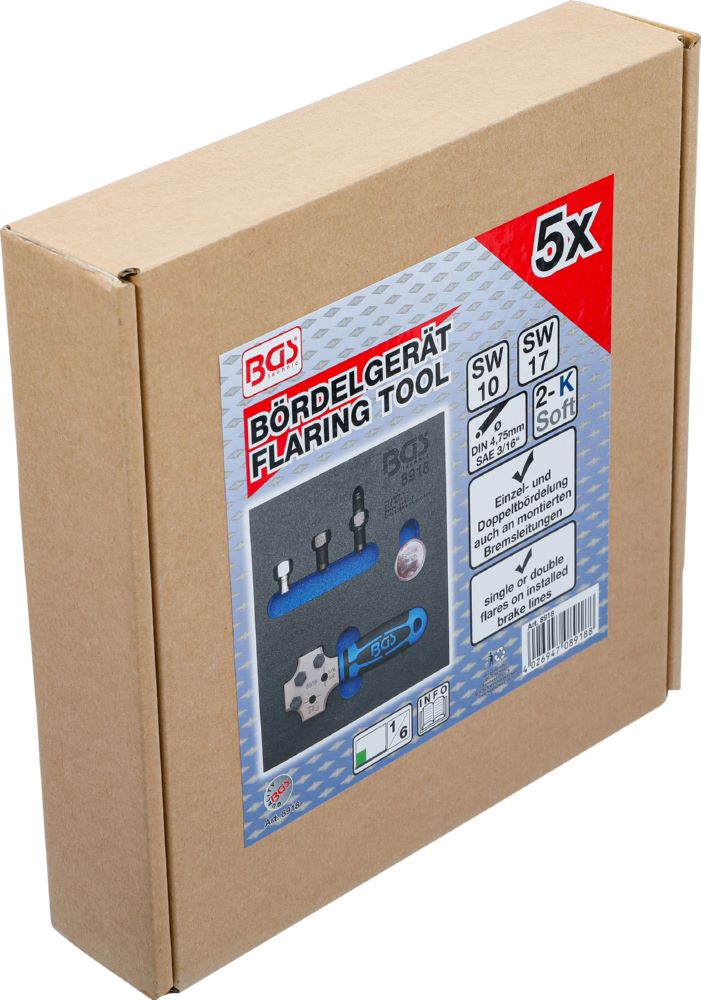 Produktbild Werkstattwageneinlage 1/6 Bördelgerät SAE und DIN 4,75 mm 3/16 Zoll bild 3