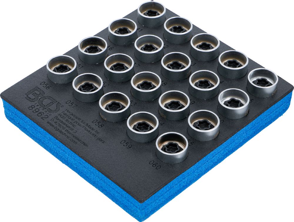 Produktbild Werkstattwageneinlage 1/6 Felgenschloss Werkzeug Satz für BMW 20 teilig bild 2