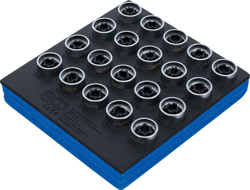 Produktbild BGS Felgenschloss Werkzeug Satz 1/6 für VAG 20 teilig bild 2