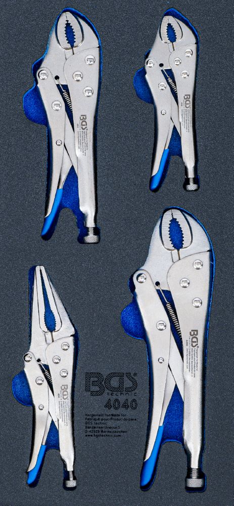 Produktbild BGS Werkstattwageneinlage 1/3 Gripzangen 4 teilig