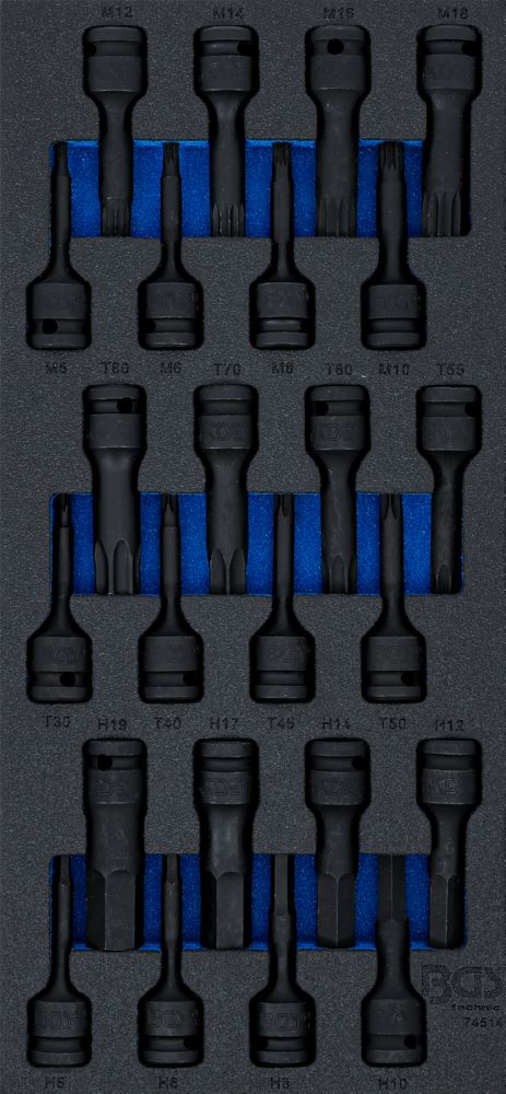 Produktbild BGS Werkstattwageneinlage 1/3 Kraft Bit Einsatz Antrieb 1/2 Zoll 24 teilig