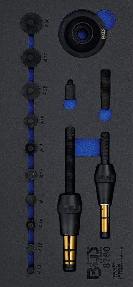 Produktbild BGS Werkstattwageneinlage 1/3 Kupplungs Zentrierwerkzeug Satz 17 teilig bild 1