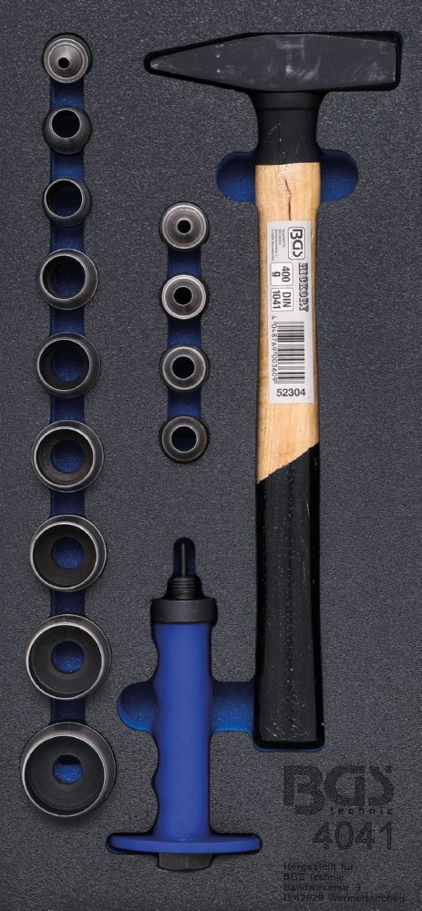 Produktbild BGS Werkstattwageneinlage 1/3 Locheisen-Satz, Hammer 15 teilig