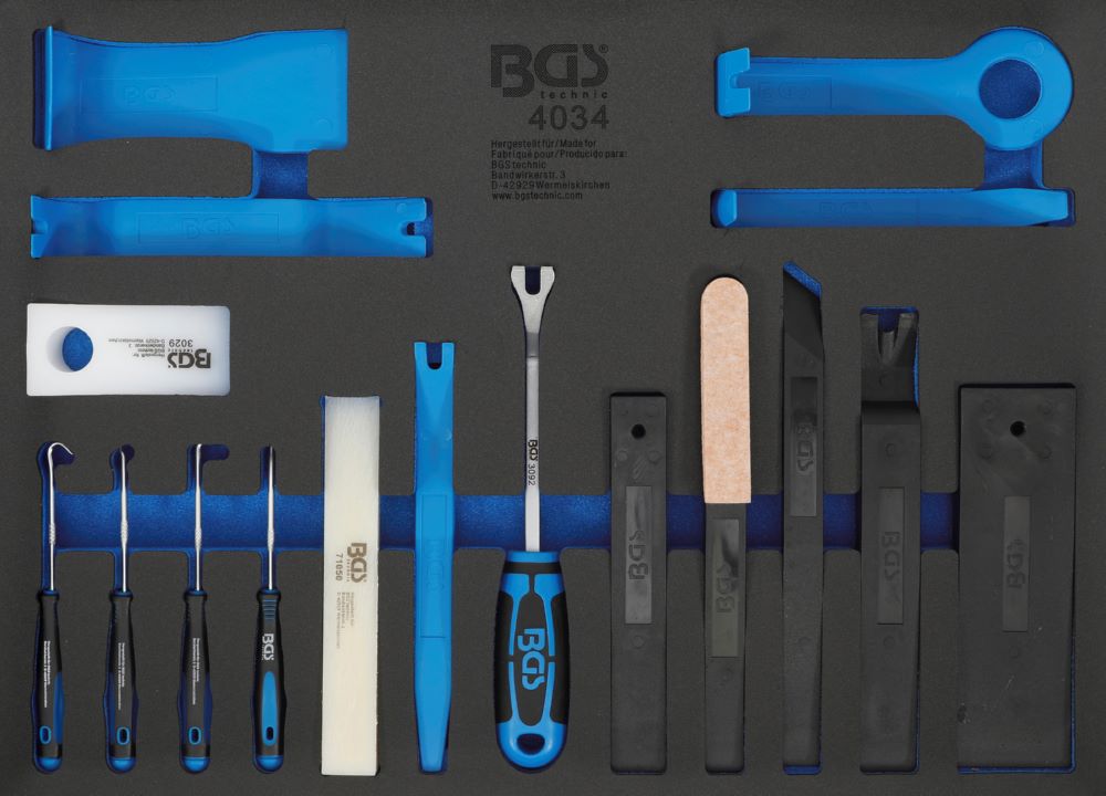 Produktbild BGS Werkstattwageneinlage 3/3 Lösewerkzeuge, Montagekeile und Haken-Satz 17 teilig