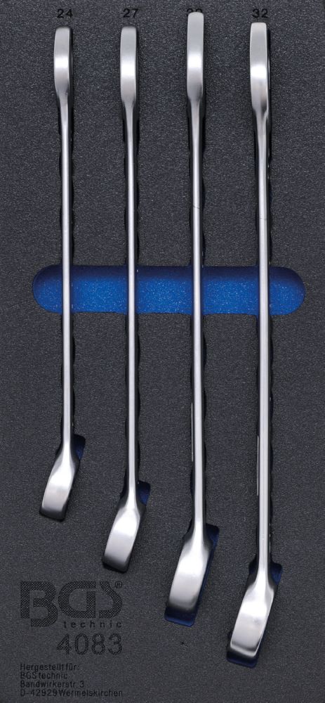 Produktbild BGS Werkstattwageneinlage 1/3 Maul-Ringschlüssel-Satz 24 - 32 mm 4 teilig