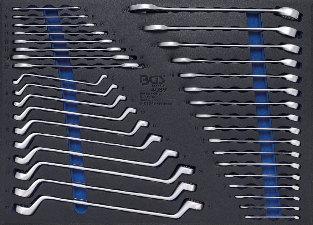 Produktbild BGS Werkstattwageneinlage 3/3 Maulschlüssel / Ringschlüssel 35 teilig