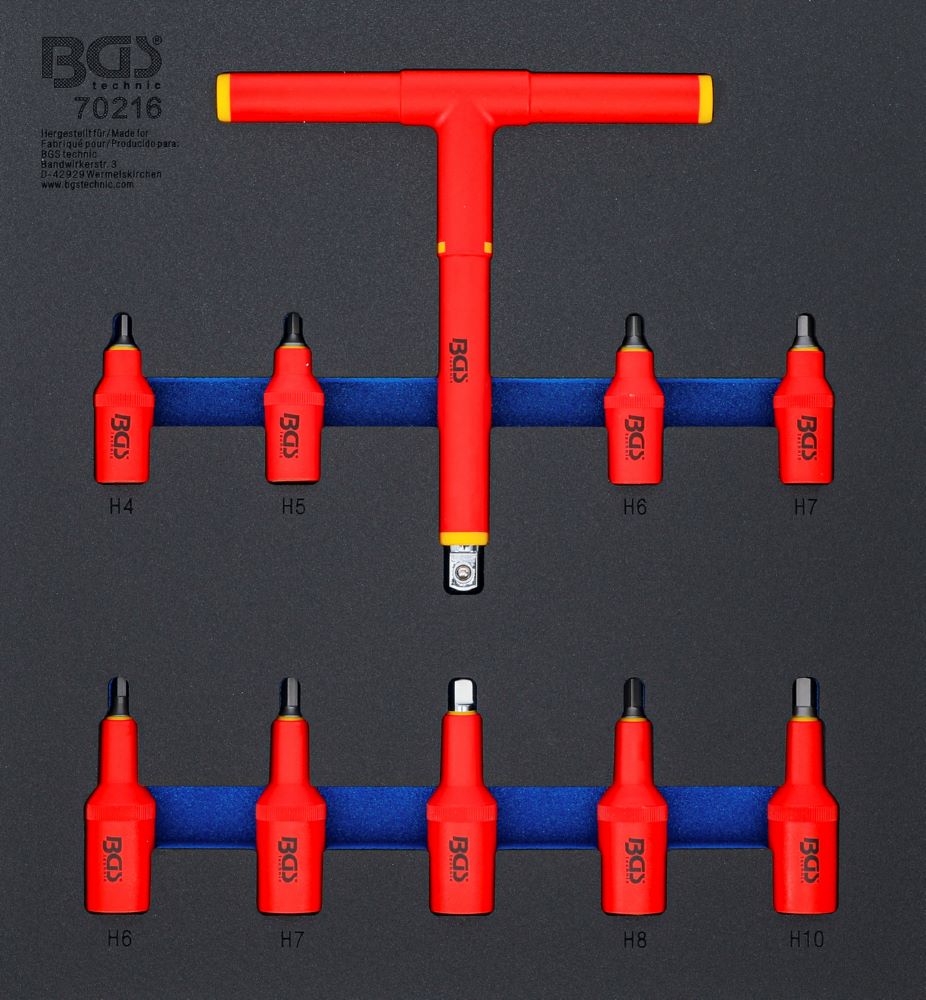 Produktbild BGS Werkstattwageneinlage 2/3 VDE Bit Einsatz Satz 10 teilig