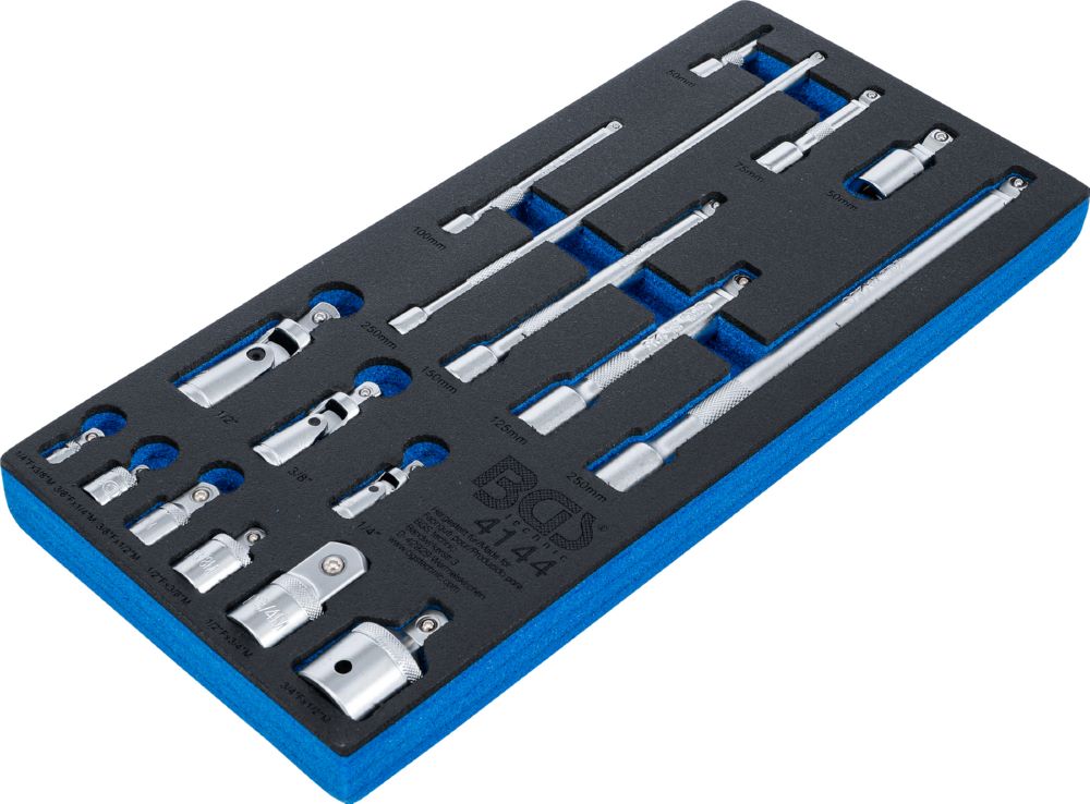 Produktbild Werkstattwageneinlage 1/3 Verlängerungs-, Adapter- und Gelenk-Satz 17 teilig bild 2