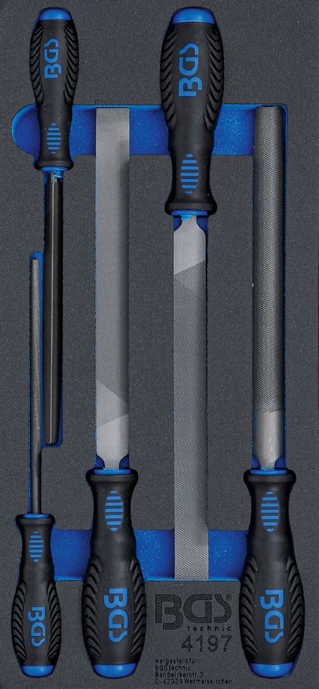 Produktbild BGS Werkstattwageneinlage 1/3 Werkstattfeilen Satz 5 teilig