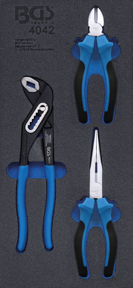 Produktbild BGS Werkstattwageneinlage 1/3 Zangen-Satz 3 teilig