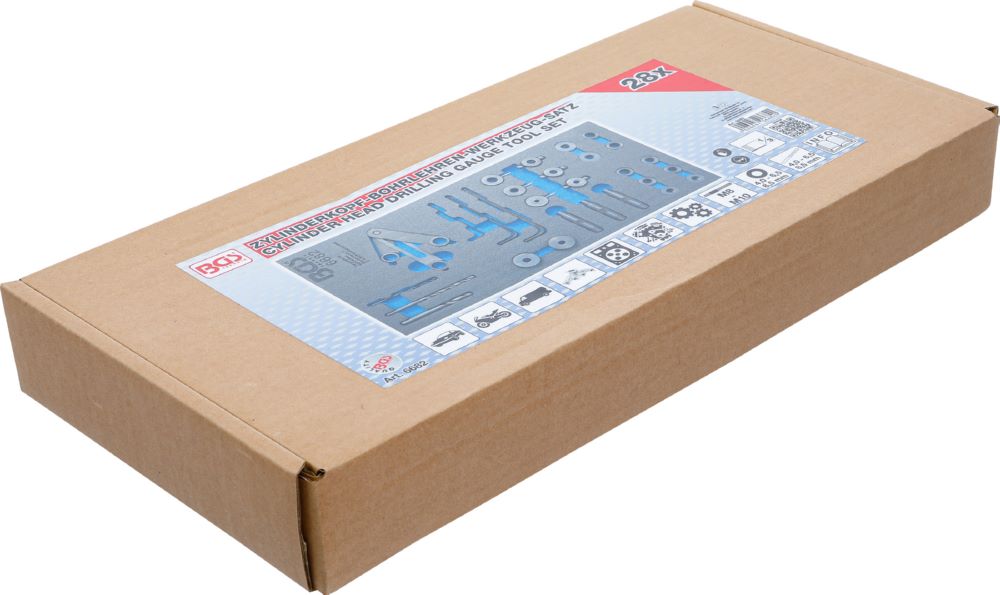 Produktbild BGS Werkstattwageneinlage 1/3 Zylinderkopf Bohrlehren Werkzeug Satz 28 teilig bild 3