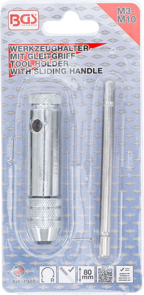 Produktbild Werkzeughalter mit Gleitgriff für Gewindebohrer M3 - M10 80 mm bild 4