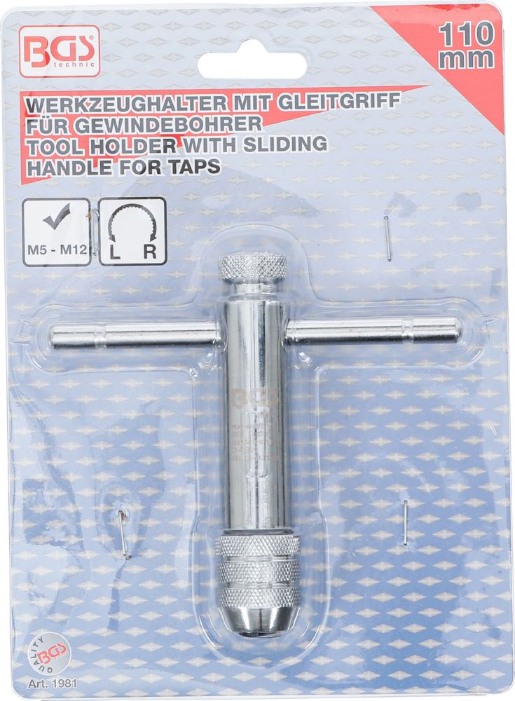 Produktbild Werkzeughalter mit Gleitgriff für Gewindebohrer M5 - M12 110 mm bild 4