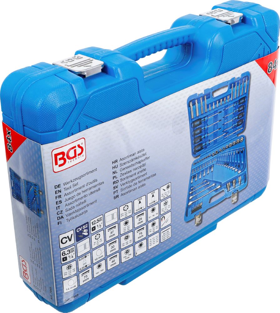 Produktbild BGS Werkzeugsortiment 6,3 mm + 12,5 mm E-Profil / T-Profil für Torx 84 teilig bild 9