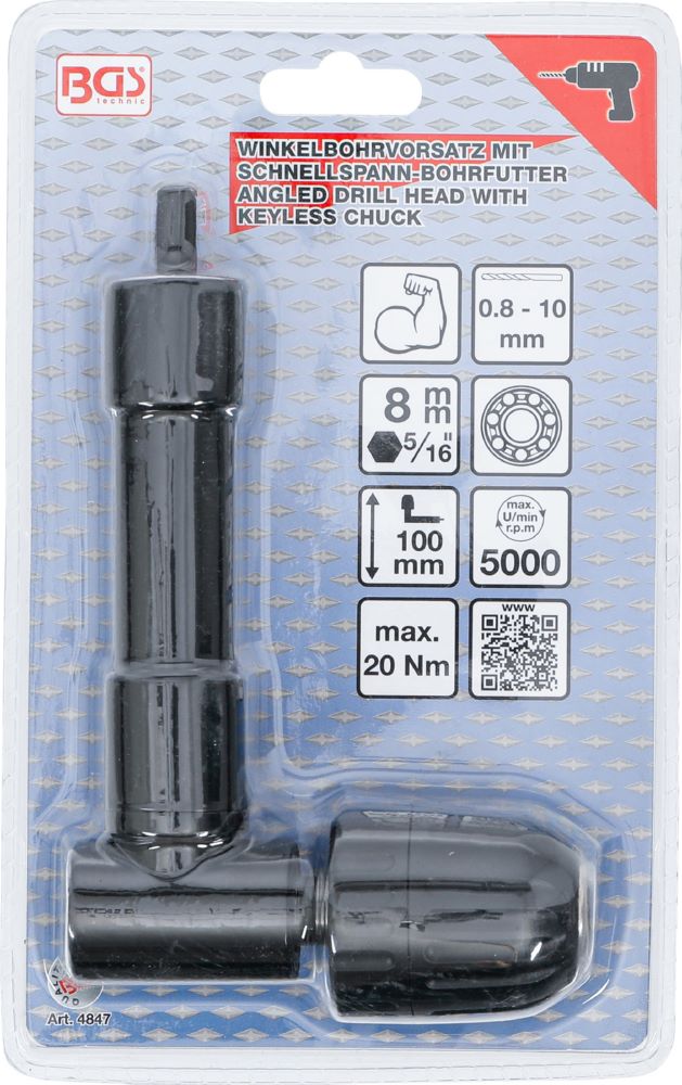 Produktbild Winkelbohrvorsatz mit Schnellspann Bohrfutter bild 4