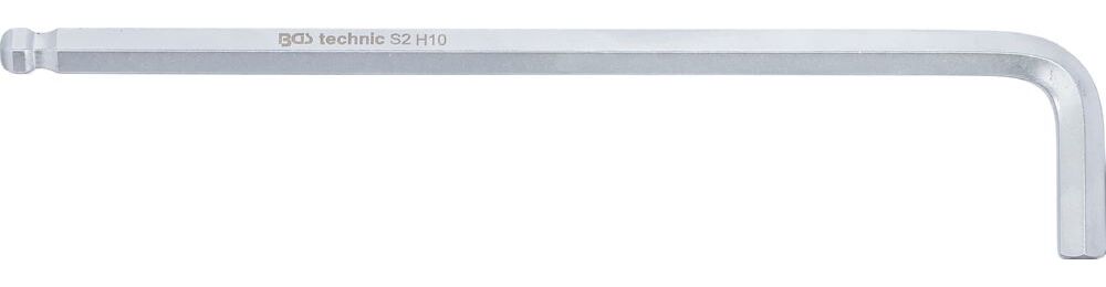 Produktbild BGS Winkelschlüssel 10 mm extra lang Innensechskant mit Kugelkopf bild 2