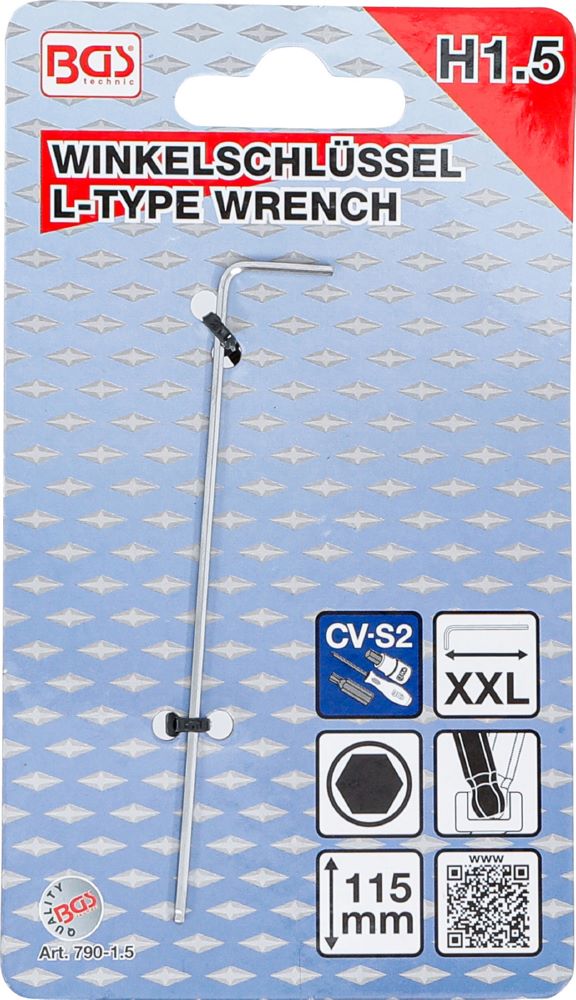 Produktbild BGS Winkelschlüssel 1,0 m extra lang Innensechskant mit Kugelkopf bild 3