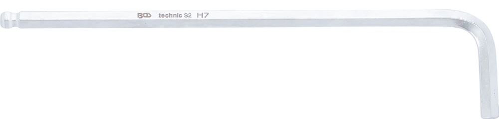 Produktbild BGS Winkelschlüssel 7 mm extra lang Innensechskant mit Kugelkopf bild 2