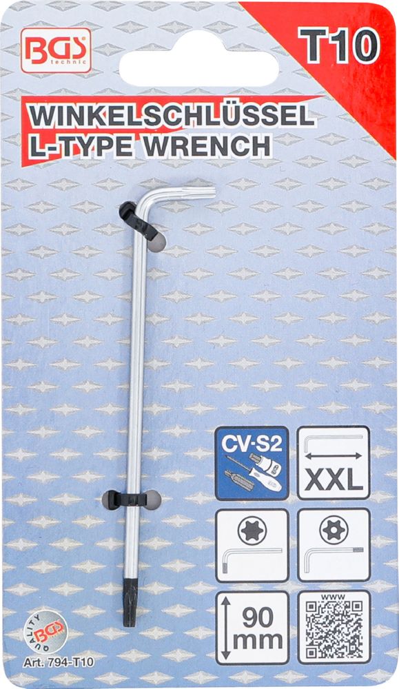 Produktbild BGS Winkelschlüssel T10 extra lang T-Profil mit/ohne Bohrung bild 3