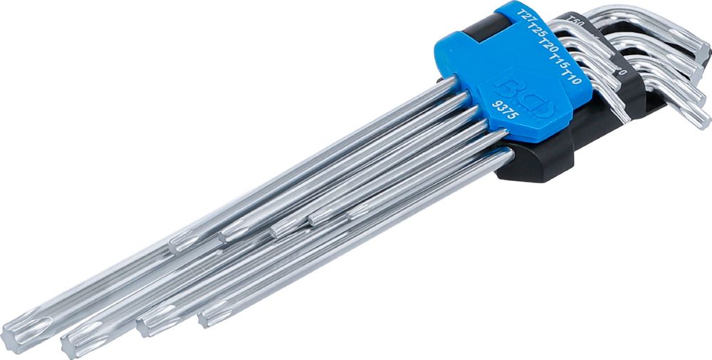 Produktbild BGS Winkelschlüssel Satz T10-T50 9 teilig extra lang + extra kurz