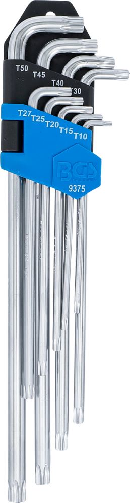 Produktbild BGS Winkelschlüssel Satz T10-T50 9 teilig extra lang + extra kurz bild 2