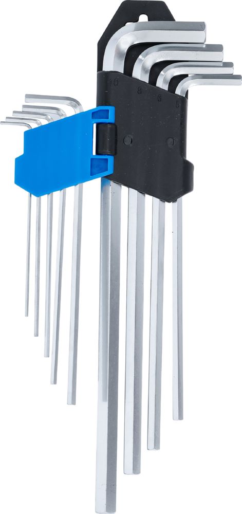 Produktbild BGS Winkelschlüssel Satz 1,5 - 10 mm extra lang Innensechskant 9 teilig bild 3