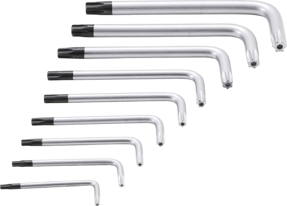 Produktbild BGS Winkelschlüssel Satz T10 - T50 9 teilig kurz mit Bohrung bild 4