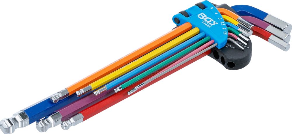 Produktbild BGS Winkelschlüssel Satz 1,5-10 mm 9 teilig extra lang Innensechskant