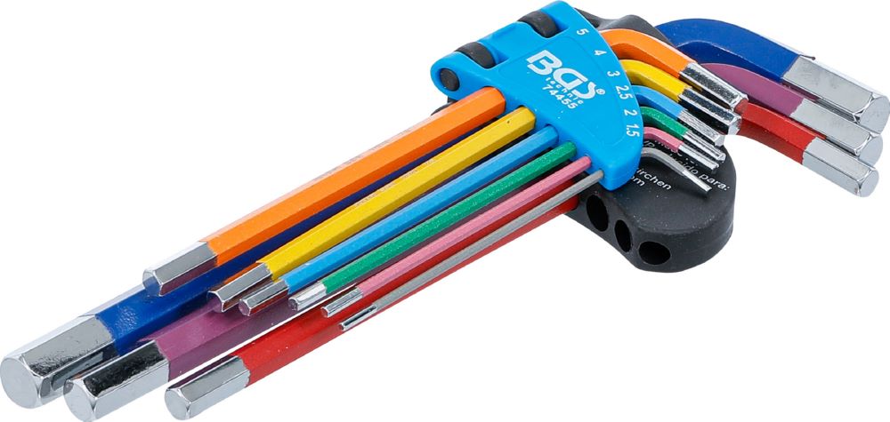 Produktbild BGS Winkelschlüssel Satz Innensechskant 1,5 - 10 mm 9 teilig Multicolour