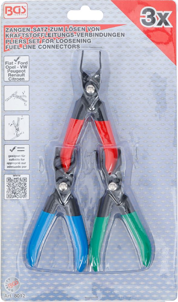 Produktbild BGS Zangen zum Lösen von Kraftstoffleitungs Verbindungen 3 teilig bild 4