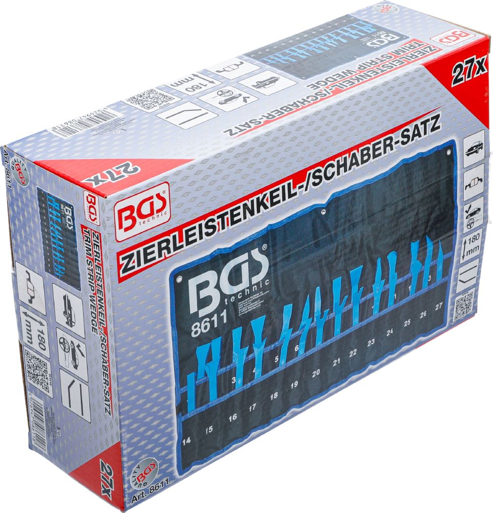 Produktbild BGS Zierleistenkeil Schaber Satz 27 teilig bild 10