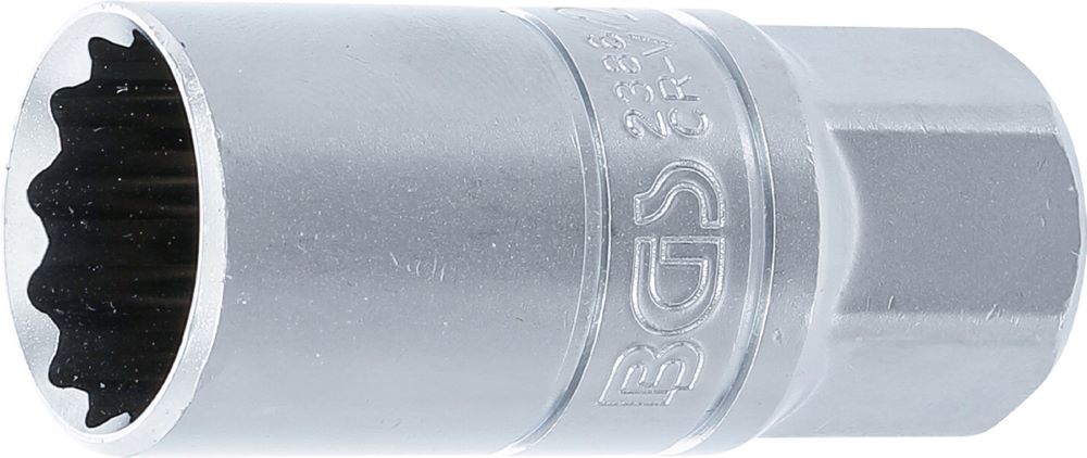 Produktbild BGS Zündkerzen Einsatz mit Haltegummi Zwölfkant Antrieb Innenvierkant 12,5 mm 21 mm