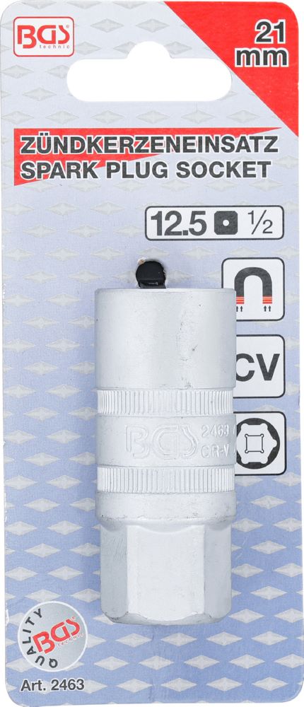Produktbild BGS Zündkerzen Einsatz mit Magnet Sechskant Antrieb Innenvierkant 12,5 mm 21 mm bild 4