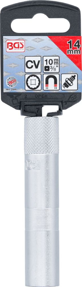 Produktbild BGS Zündkerzen Einsatz Magnet Zwölfkant lang Antrieb Innenvierkant 10 mm 14 mm bild 3