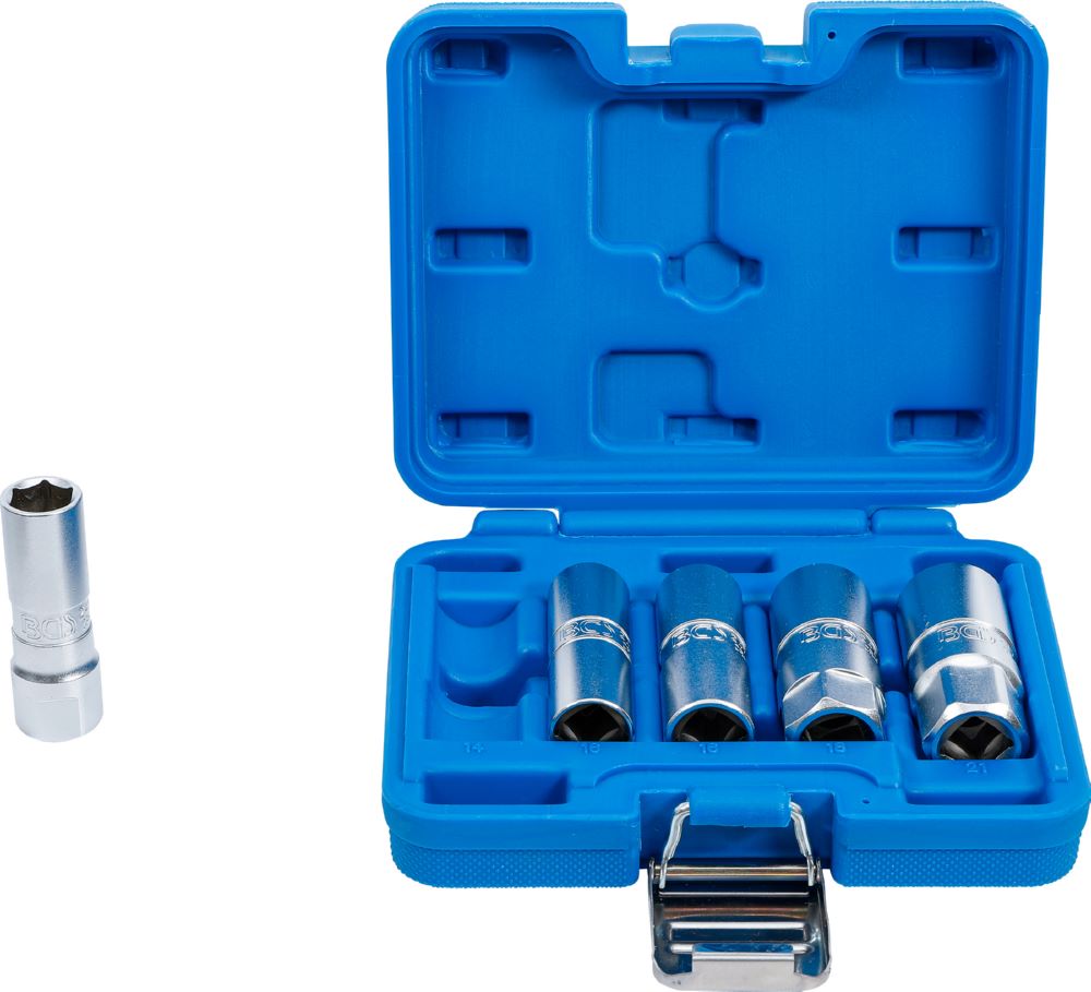 Produktbild BGS Zündkerzen Einsatz Satz Sechskant Antrieb Innenvierkant 12,5 mm 14 mm 5 teilig