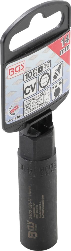 Produktbild BGS Zündkerzen Einsatz Sechskant Antrieb Innenvierkant 10 mm 3/8 Zoll 14 mm bild 3