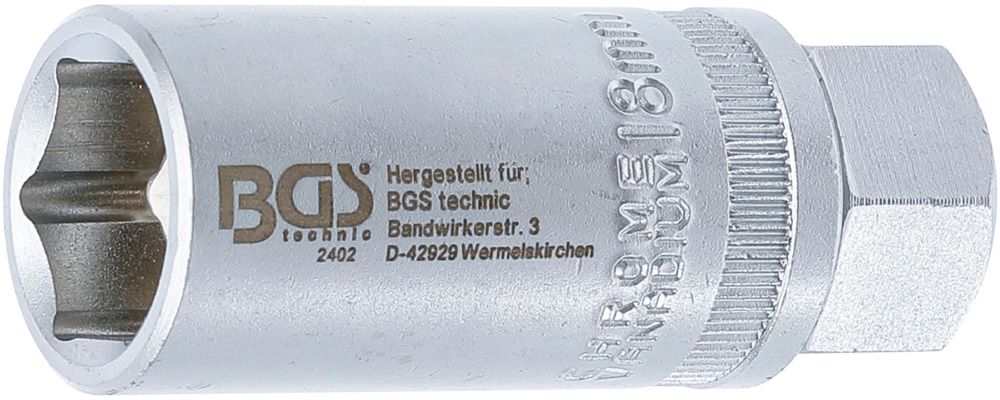 Produktbild BGS Zündkerzen Einsatz Sechskant Antrieb Innenvierkant 12,5 mm 1/2 Zoll 18 mm