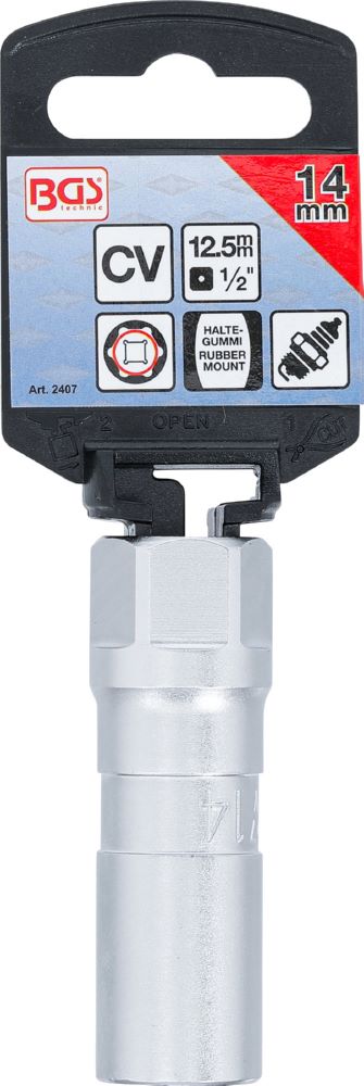 Produktbild BGS Zündkerzen Einsatz Sechskant Antrieb Innenvierkant 12,5 mm 1/2 Zoll 14 mm bild 3