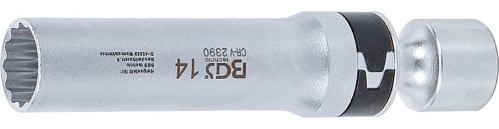 Produktbild BGS Zündkerzen Gelenkeinsatz Zwölfkant Haltefeder Antrieb Innenvierkant 10 mm 14 mm
