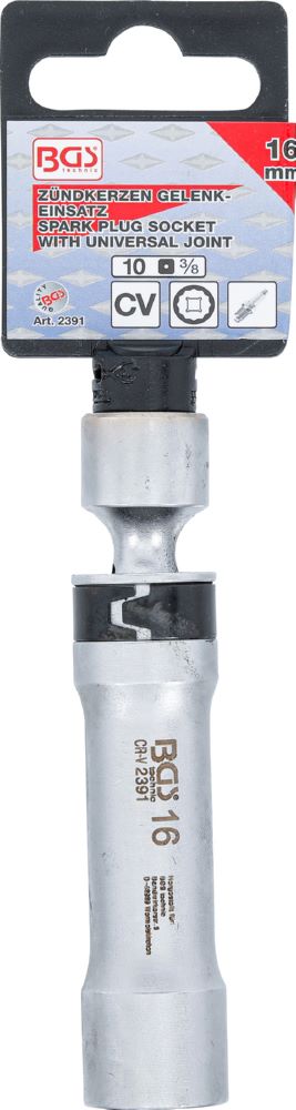Produktbild BGS Zündkerzen Gelenkeinsatz Zwölfkant Haltefeder Antrieb Innenvierkant 10 mm 16 mm bild 4