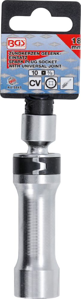 Produktbild BGS Zündkerzen Gelenkeinsatz Zwölfkant Haltefeder Antrieb Innenvierkant 10 mm 18 mm bild 5