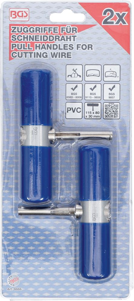 Produktbild BGS Zuggriffe für Schneiddraht zum Ausglasen 2 teilig bild 2
